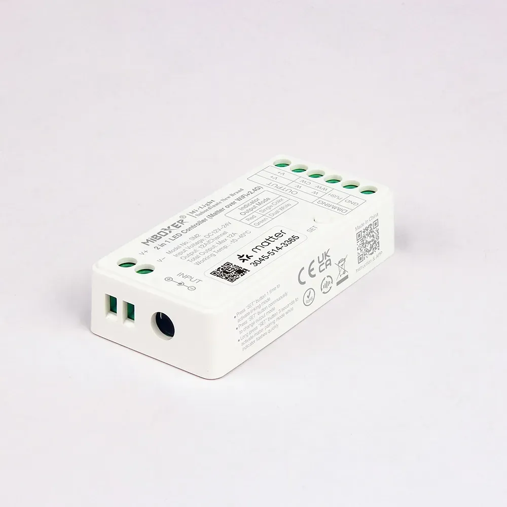 MiBoxer SM2 LED Controller Matter-Serie 2in1 Single colour/CCT(dual white) dim DC12/24V Matter Over WiFi+2.4GHz – Bild 3