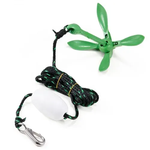 VEVOR Kajak-Ankerset, 3,5 lbs Paddle Board-Ankerset mit 8 m Seil und Boje, Faltbarer Kleiner Bootsanker mit Aufbewahrungstasche und Karabinerhaken, Kajak-Zubehör für Kajaks, Kleine Boote, Kanus – Bild 8
