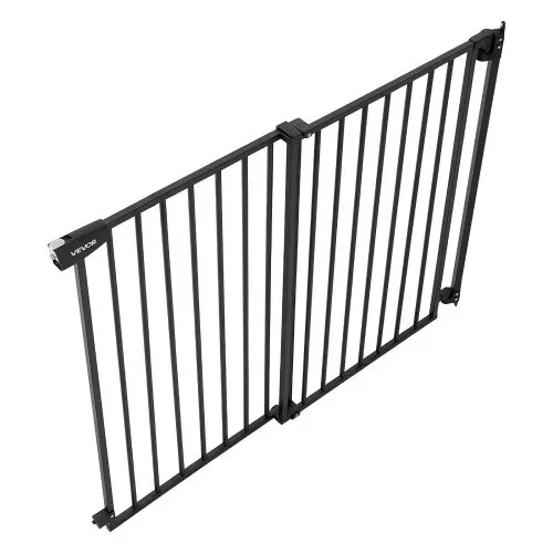 VEVOR Treppenschutzgitter 778-1210 mm Verstellbare Breite, 920 mm Hohes Türschutzgitter, Kindergitter mit Bohrset (ohne Bodenstange), Kinderschutzgitter für Treppen, Türrahmen & Wohnräume, Schwarz – Bild 10