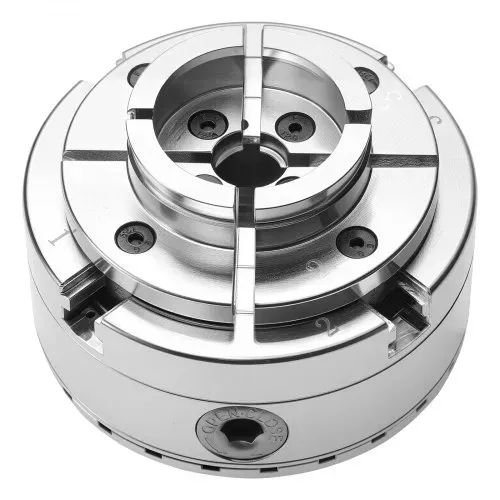 VEVOR 4-Zoll-Drechselfutter, Selbstzentrierendes 4-Backen-Futter-Set mit Kegelradgetriebe, 1 Zoll x 8 TPI-Gewinde, Adapter, 5 Backensätze, Transportkoffer, Vernickelt, für Drechselbänke – Bild 9
