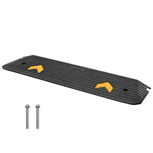 VEVOR Schwellenrampe Vollgummi Türschwellenrampe 15Tonnen Tragfähigkeit Bordsteinrampe mit Kanal 113×24,1×2,5cm Rollstuhlrampe Auffahrrampe Gummirampe Ideal für unebenen Boden Bordsteinkanten VEVOR Schwellenrampe Vollgummi Türschwellenrampe 15Tonnen Tragfähigkeit Bordsteinrampe mit Kanal 113×24,1×2,5cm Rollstuhlrampe Auffahrrampe Gummirampe Ideal für unebenen Boden Bordsteinkanten