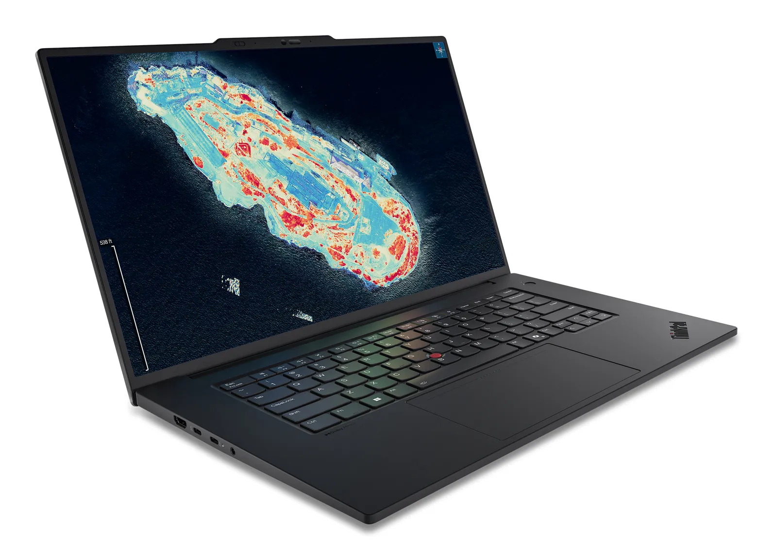 Lenovo ThinkPad T1g Gen 8 Intel Core Ultra 7 255H Laptop 40,6 cm (16") WUXGA 32 GB LPDDR5x-SDRAM 1 TB SSD NVIDIA GeForce RTX 5060 Wi-Fi 7 (802.11be) Windows 11 Pro Deutsch Schwarz – Bild 2