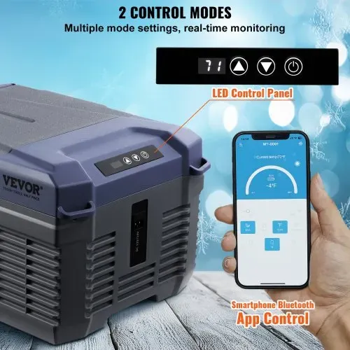 VEVOR Autokühlschrank, 12-Volt-Autokühlschrank, tragbarer 9-Liter-Einzelzonen-Gefrierschrank, einstellbarer Bereich von -4℉ bis 68℉, 12/24 V DC und 100-240 V AC-Kompressorkühler für Outdoor, Camping, Wohnmobil – Bild 3