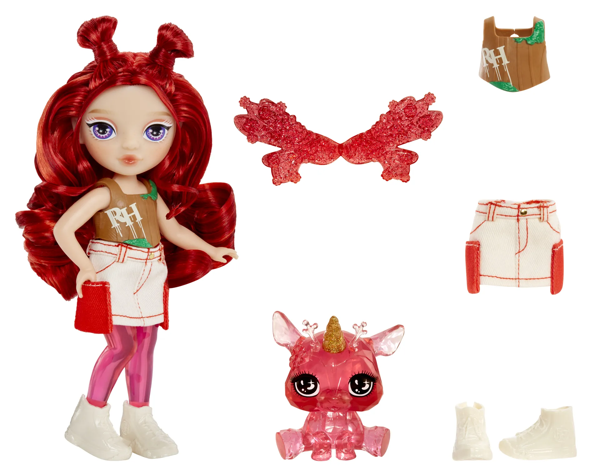 Rainbow High Littles Rainbow Fantasy Fairies Doll- Apple (Red) – Bild 3