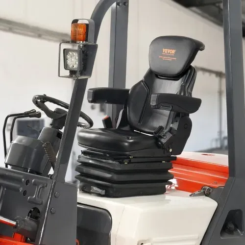 VEVOR Traktorsitz 590 x 560 x 755 mm, 0–180° Schleppersitz, Universal Traktorsitz, Traktorsitz Schleppersitz, Gabelstapler PVC 33,1 kg für die meisten mechanischen Sitze wie Gabelstapler – Bild 7