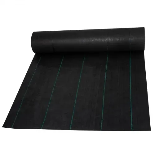 VEVOR Unkrautvlies, 5,8 Unzen Gartenvlies, 0,9 x 91,4 m Abdeckmatte, robustes gewebtes Graskontroll-Geotextil Unkrautgewebe Unkrautfolie Unkrautfolie für Garten, Terrasse, Schwarz – Bild 8