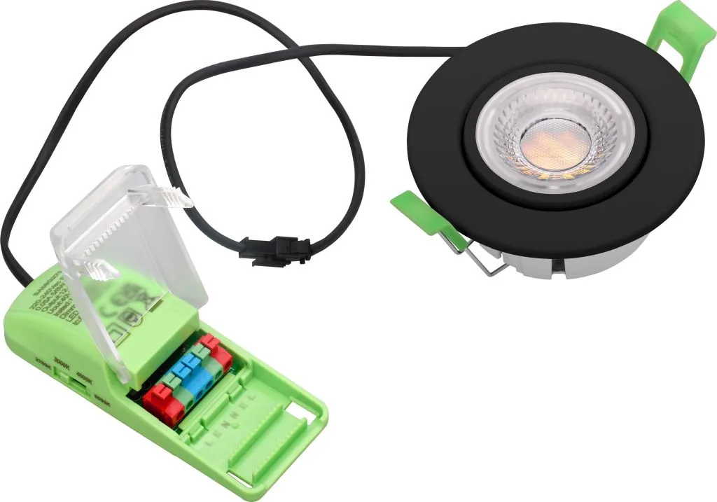 Synergy 21 LED Deckeneinbauspot Phos schwenkbar rund schwarz CCT switchable – Bild 4