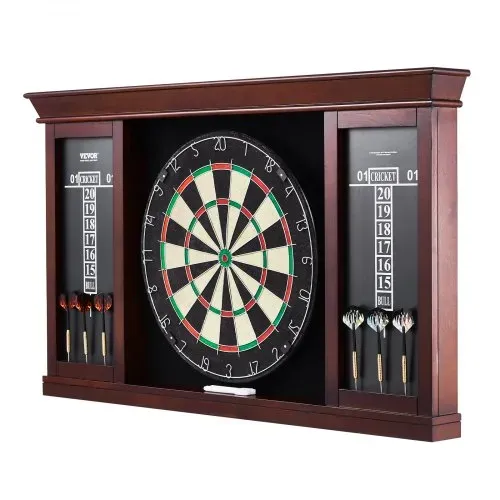 VEVOR Dartboard spielbereites Paket, Dartboard-Schrankset in offizieller Größe, Dartscheibe 45 x 3,8 cm, Dartschrank mit Stahlspitze, komplett mit sämtlichem Zubehör, für Cricket-Spiele – Bild 9