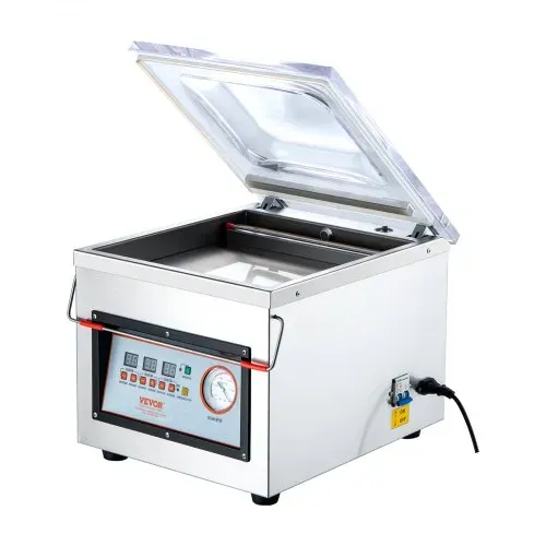 VEVOR Kammer-Vakuumierer 320 W Vakuumiergerät für feuchte Lebensmittel Fleisch Marinaden usw. kompakte Größe mit 32 cm Versiegelungslänge Anwendung in der privaten Küche und im gewerblichen Bereich – Bild 10