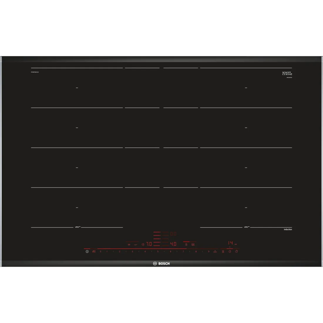 Bosch Serie 8 PXY875DC1E Kochfeld Schwarz Integriert 81 cm Zonen-Induktionskochfeld 4 Zone(n) – Bild 2