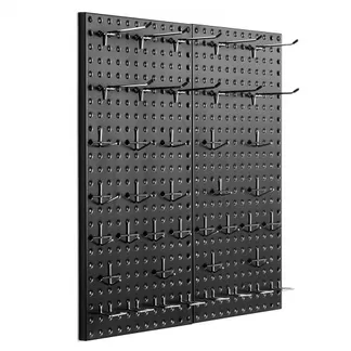 VEVOR Werkzeugwand, 61 x 30 cm, 2er-Set, Stecktafel-Wand-Organizer mit Zubehör, Werkzeuglochwand für Wohnzimmer, Garage, Werkzeugaufbewahrung, Büroorganisation, Bastelraum, Küche, Zuhause, schwarz VEVOR Werkzeugwand, 61 x 30 cm, 2er-Set, Stecktafel-Wand-Organizer mit Zubehör, Werkzeuglochwand für Wohnzimmer, Garage, Werkzeugaufbewahrung, Büroorganisation, Bastelraum, Küche, Zuhause, schwarz