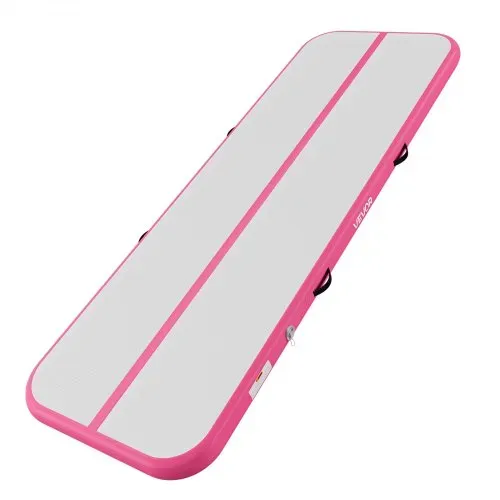 VEVOR Aufblasbares Turnmatten Set 3 x 1 m Gymnastikmatte mit Turnrolle Rosa, für Fitnessstudio Outdoor und Yoga, 3,2 psi, Verstärkte Nähte, Griffe, mit 600-W-Elektroluftpumpe und Aufbewahrungstasche – Bild 9