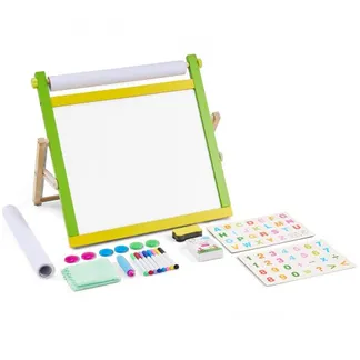 VEVOR Kindertafel, 3-in-1-hölzerne doppelseitige Spieltafel für Kinder mit magnetischem Whiteboard, Kreidetafel, Papierrolle, faltbarem Zeichenbrett mit Malzubehör für Kinder im Alter von 3-14 Jahren VEVOR Kindertafel, 3-in-1-hölzerne doppelseitige Spieltafel für Kinder mit magnetischem Whiteboard, Kreidetafel, Papierrolle, faltbarem Zeichenbrett mit Malzubehör für Kinder im Alter von 3-14 Jahren
