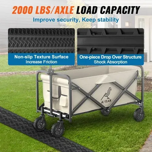 VEVOR 2 Stück 100x13x2 cm Speed Bumps 907,18 kg Kabelschutz Ramp Drop Over Cord Cover – Bild 4