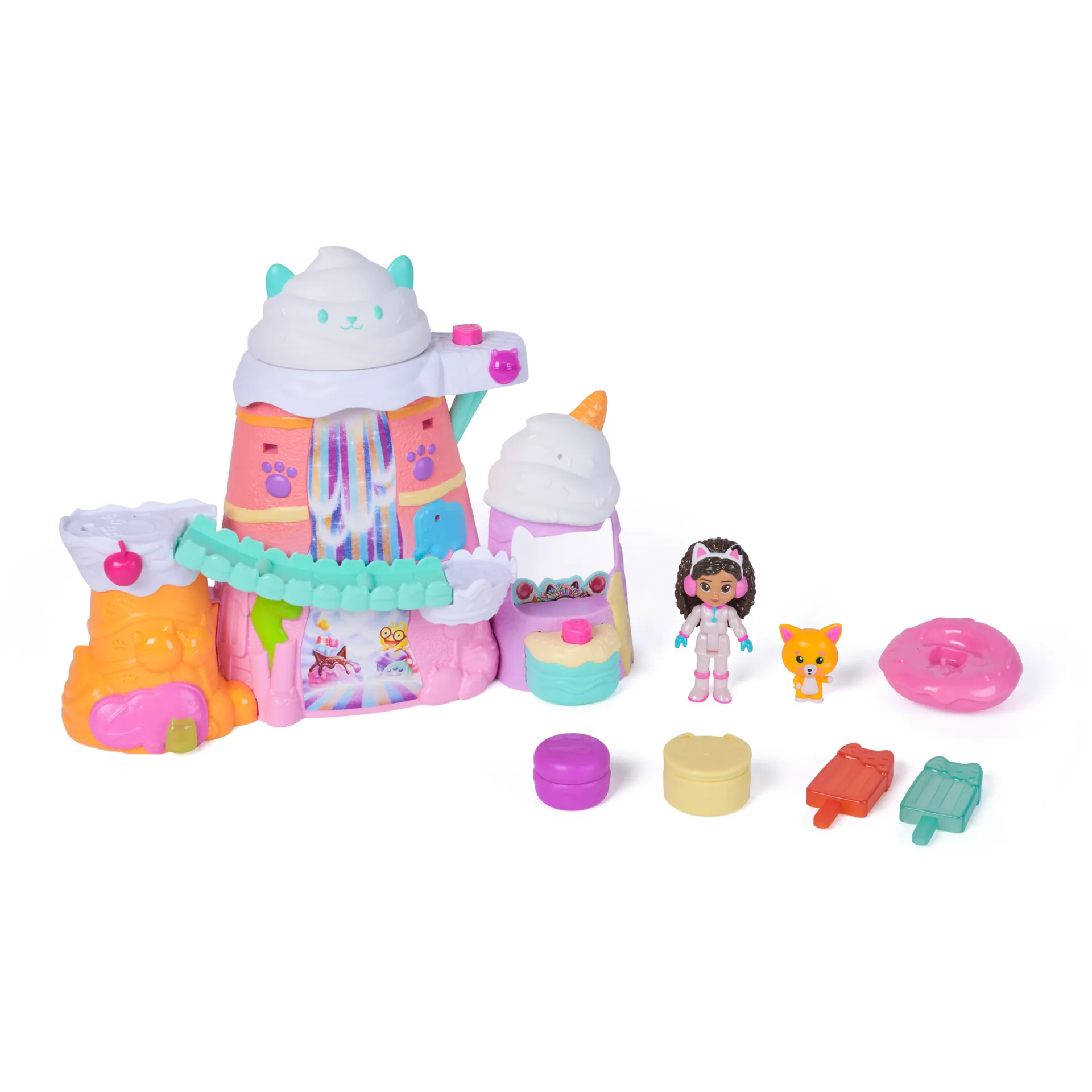 Gabby's Dollhouse DREAMWORKS : DER FILM - Zuckerguss-Gebirge Spielset, 12-teiliges Spielset mit Gabby Figur, Leopold & Puppenhaus-Zubehör – Bild 4
