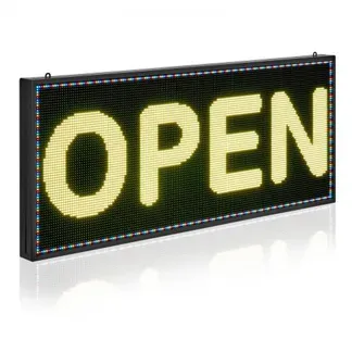 VEVOR programmierbare LED Zeichen P6 Vollfarbe flexibles digitales Scrolling Panel, DIY Anzeigetafel mit benutzerdefiniertem Textmuster und GIF & Bluetooth App Steuerung Laufschrift (990 x 412 mm) VEVOR programmierbare LED Zeichen P6 Vollfarbe flexibles digitales Scrolling Panel, DIY Anzeigetafel mit benutzerdefiniertem Textmuster und GIF & Bluetooth App Steuerung Laufschrift (990 x 412 mm)