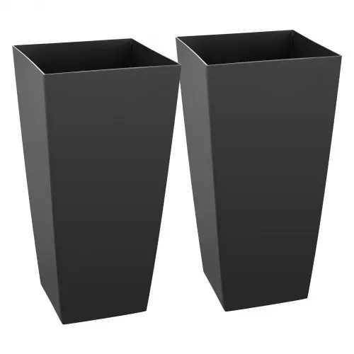 VEVOR Pflanztopf 325x325x665 mm 2er-Set, Hoher Blumentopf, Blumenkübel, PP-Pflanzgefäß, Planzkübel, Pflanzkasten mit Innentopf, Geeignet für Zimmer- & Gartenpflanzen, Schwarz – Bild 10