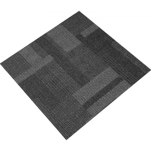 VEVOR Teppichfliesen, 610 x 610 mm, Teppichboden mit angebrachter Polsterung, weich gepolsterte Teppichfliesen, einfache DIY-Installation für Schlafzimmer und Wohnzimmer (24 Stk., gemischtes Grau) – Bild 9