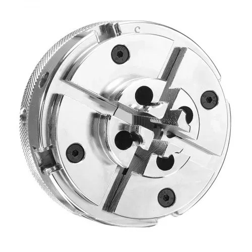 VEVOR 4 Zoll Drechselfutter Zentrierfutter (4 Backen) mit 1 Zoll x 8TPI Gewinde & Adapter, 5-tlg. Spannbacken Set (Stufen/Rund/Stift), Vernickelte Oberfläche mit Tragekoffer für Holzdrehbänke – Bild 8