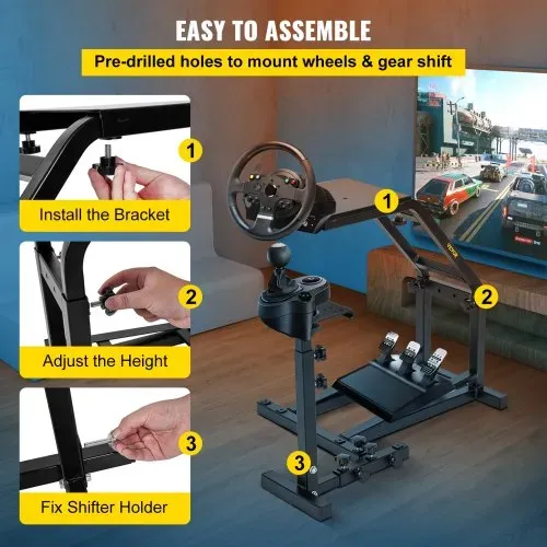 VEVOR Racing Simulator Lenkradständer für Logitech G29, G27, G25 Racing Wheel Pro Stand Wheel und Pedale, Nicht Enthalten Wheel Stand – Bild 4