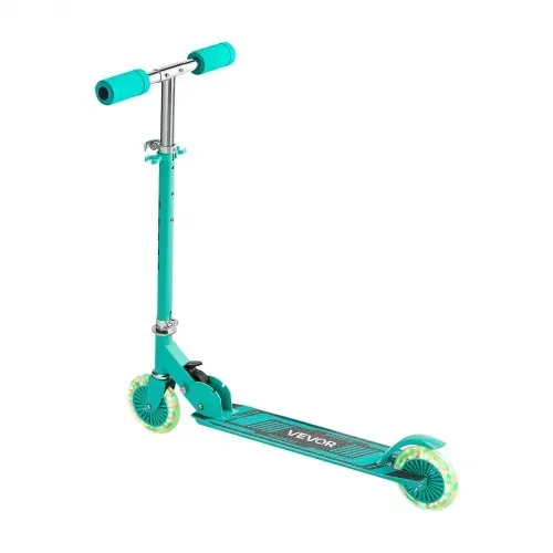 VEVOR Scooter (2 Räder) für Kinder ab 3 Jahren, Cityroller Kinderroller mit leuchtenden Rädern & höhenverstellbarem Lenker & rutschfestem Deck & faltbarem Rahmen, Tretroller bis zu 50 kg, Grün – Bild 10
