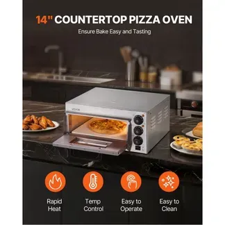 VEVOR Kommerzieller Pizzaofen für die Arbeitsplatte, 14-Zoll-Einzeldeckschicht, elektrischer Pizzaofen aus Edelstahl mit Stein und Griff, Mehrzweck-Pizzamaker für den Innenbereich zum Backen von Brezeln im Restaurant zu Hause VEVOR Kommerzieller Pizzaofen für die Arbeitsplatte, 14-Zoll-Einzeldeckschicht, elektrischer Pizzaofen aus Edelstahl mit Stein und Griff, Mehrzweck-Pizzamaker für den Innenbereich zum Backen von Brezeln im Restaurant zu Hause