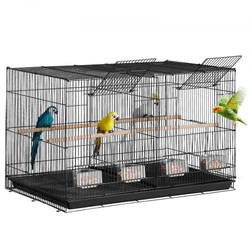 VEVOR Vogelkäfig, Metallkäfig für kleine Papageien, Kanarienvögel, Nymphensittiche, Unzertrennliche, Finken, Wellensittiche, Conures, Vogelhaus für unterwegs mit Griff & Sitzstangen, 760x465x465mm VEVOR Vogelkäfig, Metallkäfig für kleine Papageien, Kanarienvögel, Nymphensittiche, Unzertrennliche, Finken, Wellensittiche, Conures, Vogelhaus für unterwegs mit Griff & Sitzstangen, 760x465x465mm