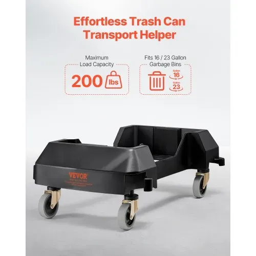 VEVOR Mülltonnenwagen 460×252 mm, passend für 60,6/87 L Behälter, Abfalleimer Dolly mit 4 feststellbaren Rädern, 90 kg Tragkraft, Tonnen-Rollwagen, Mülltonnen-Rollwagen aus Kunststoff VEVOR Mülltonnenwagen 460×252 mm, passend für 60,6/87 L Behälter, Abfalleimer Dolly mit 4 feststellbaren Rädern, 90 kg Tragkraft, Tonnen-Rollwagen, Mülltonnen-Rollwagen aus Kunststoff