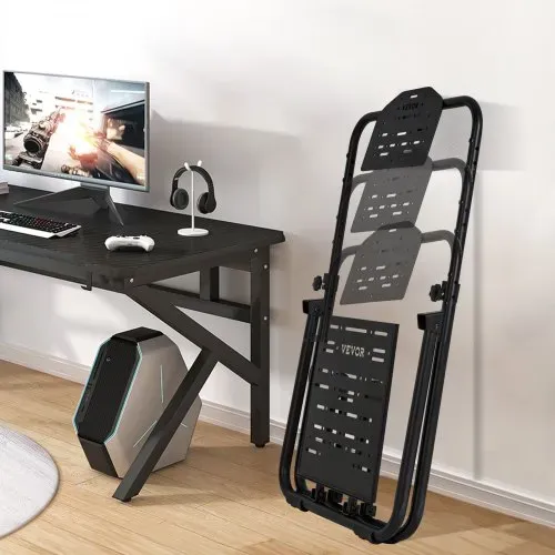 VEVOR Lenkradständer 600–830mm Gamesitz 0°-40° Spielsitz aus Stahlrahmen Rennsimulator für Rennspiele Spielsitz Rennsitz Racing Sitz für Logitech Thrustmaster Fanatec Hori und Mad Catz – Bild 7