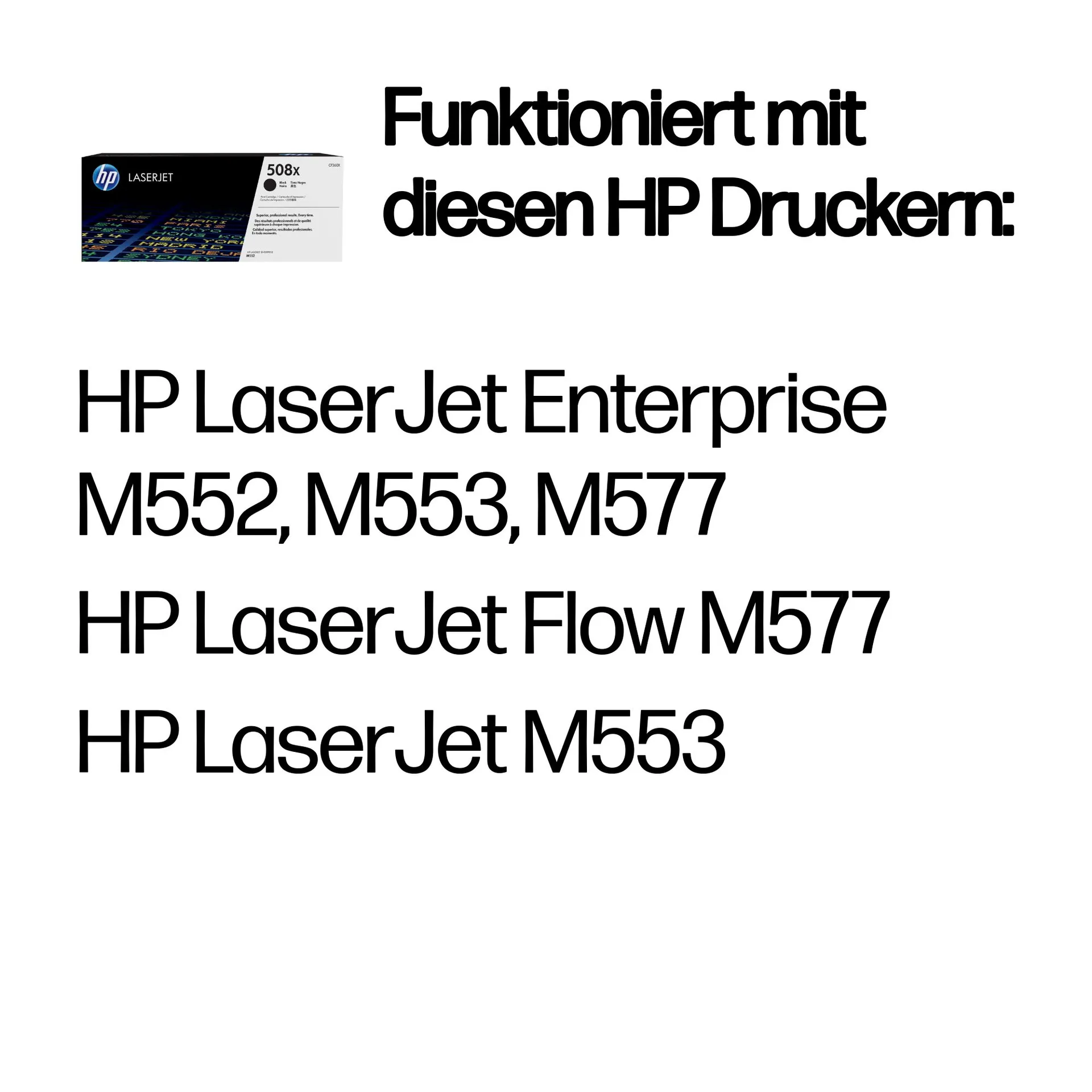 HP 508X Schwarz Original LaserJet Tonerkartusche mit hoher Reichweite – Bild 2