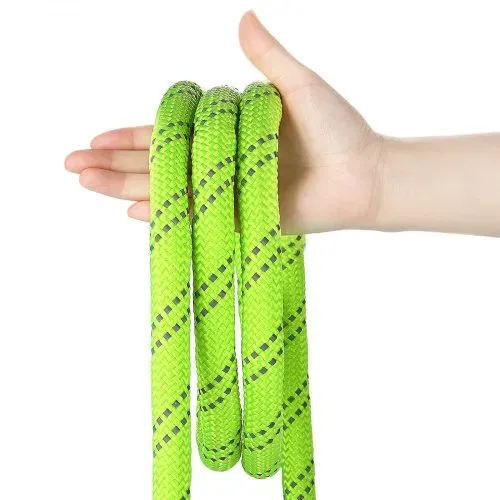 VEVOR Polyesterseil 19,1 mm x 67 m Doppelt Geflochtenes Zugseil Neongrün, Allzweckseil für Festmacher Kletter Camping & Outdoor, 8800 kg Bruchlast, 24 Außen- & 26 Innenstränge, Reflektierendes Design – Bild 10