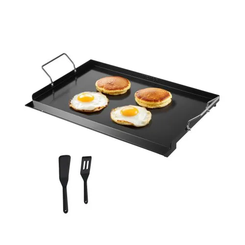 VEVOR Grillplatte Grillpfanne Karbonstahl universelle rechteckige Platte (606 x 360mm) mit flacher Oberseite, Gasgrill-Grillplatte für BBQ-Grill Teppanyaki, tragbares Familienkochgeschirr mit Griff VEVOR Grillplatte Grillpfanne Karbonstahl universelle rechteckige Platte (606 x 360mm) mit flacher Oberseite, Gasgrill-Grillplatte für BBQ-Grill Teppanyaki, tragbares Familienkochgeschirr mit Griff