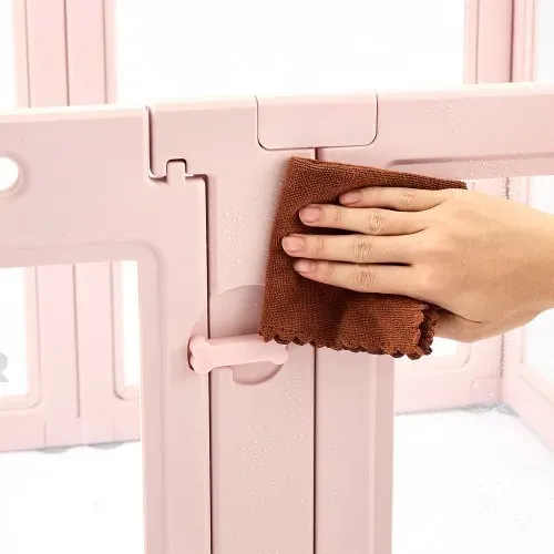 VEVOR Wurfkiste für Welpen, 1540x1000x600 mm, Welpenlaufstall, mit transparenten Fenstern und Schloss, pinken Rahmen, Hundelaufstall, Tierlaufstall, Hunde Wurfbox für mittelgroße Hunde – Bild 8