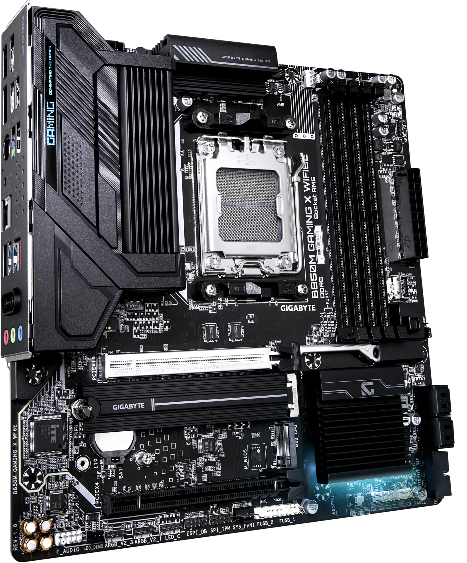GIGABYTE B850M GAMING X WIFI6E Motherboard - AMD Ryzen 9000 Serien CPUs, 10+2+2 Phasen Digital VRM, bis zu 8200MHz DDR5 (OC), 1xPCIe 5.0 + 1xPCIe 4.0 M.2, 2.5LAN, WIFI 6E, USB 3.2 Gen 2. – Bild 3