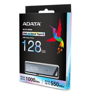 ADATA UE800 USB-Stick 128 GB USB Typ-C 3.2 Gen 2 (3.1 Gen 2) Silber ADATA UE800 USB-Stick 128 GB USB Typ-C 3.2 Gen 2 (3.1 Gen 2) Silber