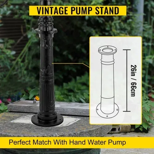 VEVOR Pumpenständer Schwengelpumpe Gusseisen Handschwengelpumpe Pumpenständer 23,7x 23,7x66cm Gartenpumpe Ständer mit Sprühfarbe beschichtet Handpumpe Ständer 8mm Dicke Schwarz für Garten Teich Hof VEVOR Pumpenständer Schwengelpumpe Gusseisen Handschwengelpumpe Pumpenständer 23,7x 23,7x66cm Gartenpumpe Ständer mit Sprühfarbe beschichtet Handpumpe Ständer 8mm Dicke Schwarz für Garten Teich Hof