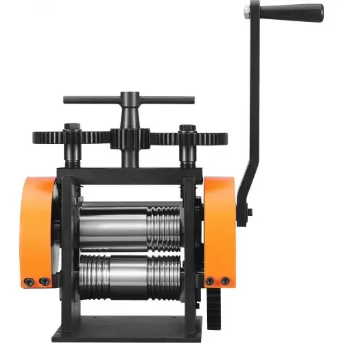 VEVOR 3 in 1 Handwalzwerk Maschine 45 mm Kombinationswalzwerk, Manueller Walzwerk Schmuckwalzwerk Einstellbare Dicke von 0 bis 6 mm, Handwalzwerk Maschine für Platin / K-Gold / Messing / Aluminium – Bild 10