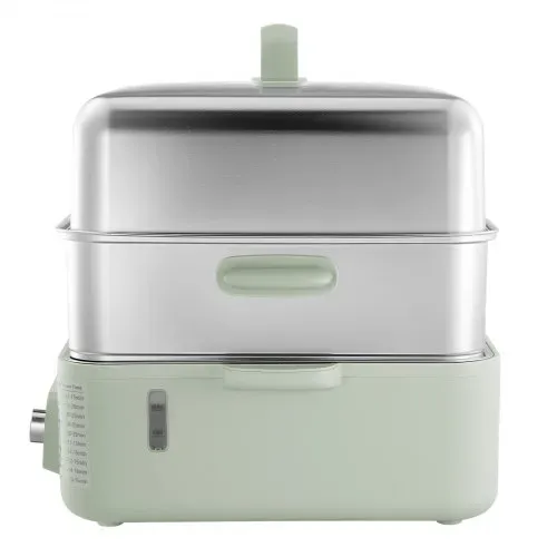 VEVOR Elektrischer Dampfgarer 13 L mit 2 Garebenen Edelstahl 1500 W Grün, Gemüse- und Speisegarer für 3–6 Personen mit 9 Voreingestellten Programmen, Warmhaltefunktion, für Gemüse, Meeresfrüchte und Reis – Bild 9