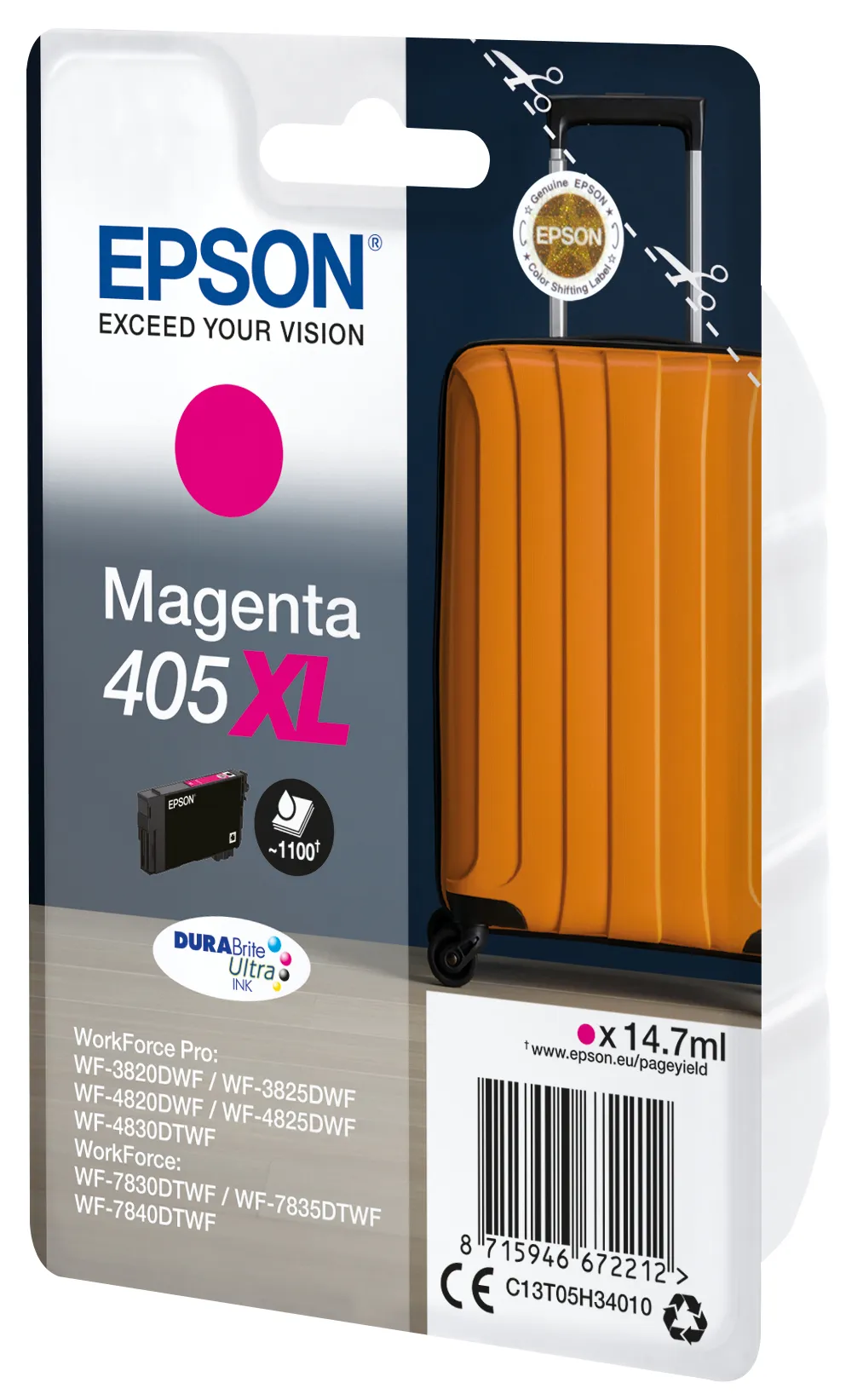 Epson Singlepack Magenta 405XL DURABrite Ultra Ink – Bild 2