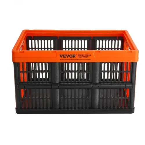 VEVOR 3er-Set 45L Profi Klappbox aus PP Transportbox Faltbarer Aufbewahrungsbox mit Handgriff Stapelbare Kisten Storage Box Faltboxen Stapelboxen für Aufbewahrung & Transport Orange – Bild 10