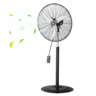 VEVOR Industrieller Standventilator, 670 mm, 85-Grad-Oszillationsventilator, höhenverstellbarer Ventilator mit 3 einstellbaren Geschwindigkeiten, Windmaschine für Fabrik, Werkstatt, Lager, Schwarz VEVOR Industrieller Standventilator, 670 mm, 85-Grad-Oszillationsventilator, höhenverstellbarer Ventilator mit 3 einstellbaren Geschwindigkeiten, Windmaschine für Fabrik, Werkstatt, Lager, Schwarz