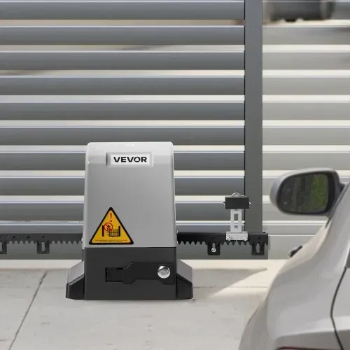 VEVOR Schiebetorantrieb, 400 W, Hoftorantrieb für Türen bis zu 25 m/1000 kg, Toröffner, Rolltormotor mit Nylon-Zahnstange, Infrarotsensor & 2 Fernbedienungen, Öffnungssystem für Einfahrtstore – Bild 7