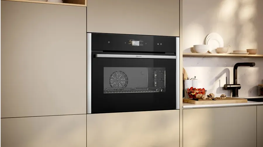 Neff C24FS31N0 Dampfgarer Medium Schwarz, Edelstahl Berührung – Bild 6