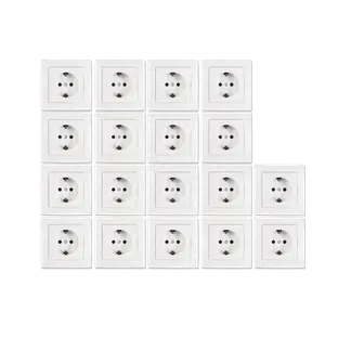 Schutzkontakt-Steckdose McPower “Flair“ 250V~/16A, 18er-Pack, inkl. Rahmen Schutzkontakt-Steckdose McPower “Flair“ 250V~/16A, 18er-Pack, inkl. Rahmen