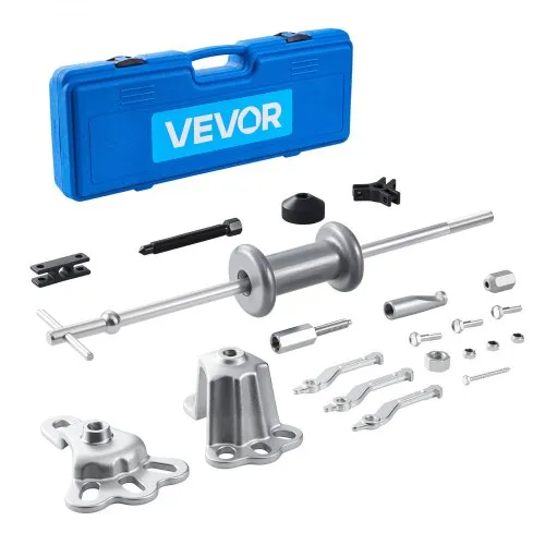 VEVOR Gleithammer Abzieher Set 15-tlg. für Vorder- und Hinterradnabenlager, Achslager Abzieher Werkzeugsatz mit Tragebox 9 in 1 Flansch-Hinterachsen und Vorderradnaben mühelos zu lösen VEVOR Gleithammer Abzieher Set 15-tlg. für Vorder- und Hinterradnabenlager, Achslager Abzieher Werkzeugsatz mit Tragebox 9 in 1 Flansch-Hinterachsen und Vorderradnaben mühelos zu lösen