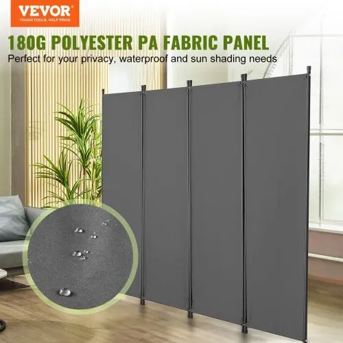 VEVOR Raumteiler Trennwand 4-teiliger Paravent Stellwand, faltbarer Sichtschutz für Büro Schlafzimmer Esszimmer Arbeitszimmer Balkon, Raumtrenner freistehend (56 x 45 x 172,5 cm), Grau VEVOR Raumteiler Trennwand 4-teiliger Paravent Stellwand, faltbarer Sichtschutz für Büro Schlafzimmer Esszimmer Arbeitszimmer Balkon, Raumtrenner freistehend (56 x 45 x 172,5 cm), Grau