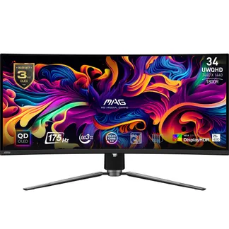 MSI MAG 341CQPDE QD-OLED Computerbildschirm 86,4 cm (34″) 3440 x 1440 Pixel UltraWide Quad HD Schwarz MSI MAG 341CQPDE QD-OLED Computerbildschirm 86,4 cm (34″) 3440 x 1440 Pixel UltraWide Quad HD Schwarz