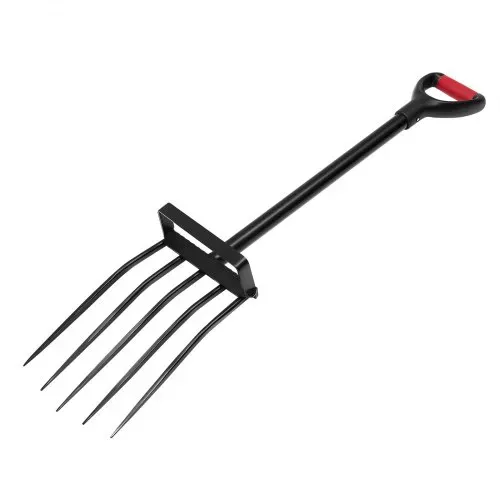VEVOR Dunggabel, 5-Zinken-Gartenheugabel mit Mistgabel, 1050 mm Heugabel, Mistforke mit Y-Griff, Spatengabel aus geschmiedetem Stahl für Heu, Kartoffelkompostierung, Umpflanzen, Belüftung – Bild 10