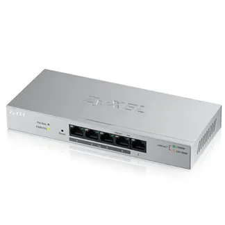 Zyxel Switch smart managed Layer2 5 Port • 5x 1 GbE • Desktop • Lüfterlos • GS1200-5 Zyxel Switch smart managed Layer2 5 Port • 5x 1 GbE • Desktop • Lüfterlos • GS1200-5