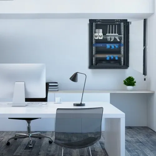 VEVOR 15U Serverschrank zur Wandmontage, 500 lbs Max. Tragkraft am Boden, Netzwerk-Rack-Gehäuse mit Lenkrollen, abschließbarer Tür aus gehärtetem Glas, Q235 Kohlenstoffstahl für IT-Ausrüstung A/V-Geräte – Bild 7